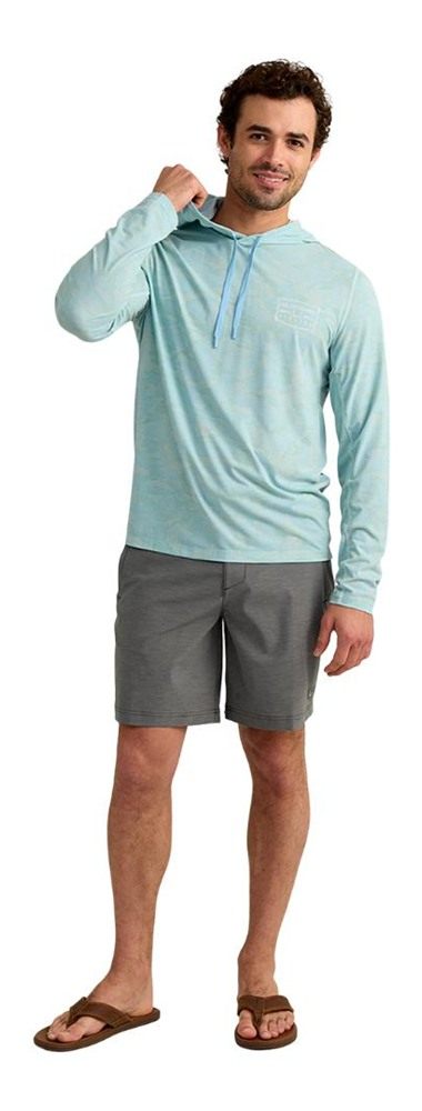 Marolina HUK Drift Performance Hoodie Long Sleeve Shirt Heron Blue S view 7