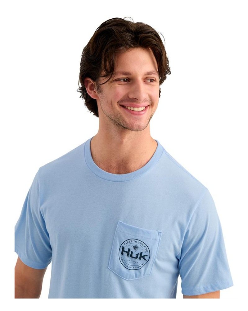 Marolina HUK Marlin Circle Short Sleeve Pocket Shirt Cerulean S