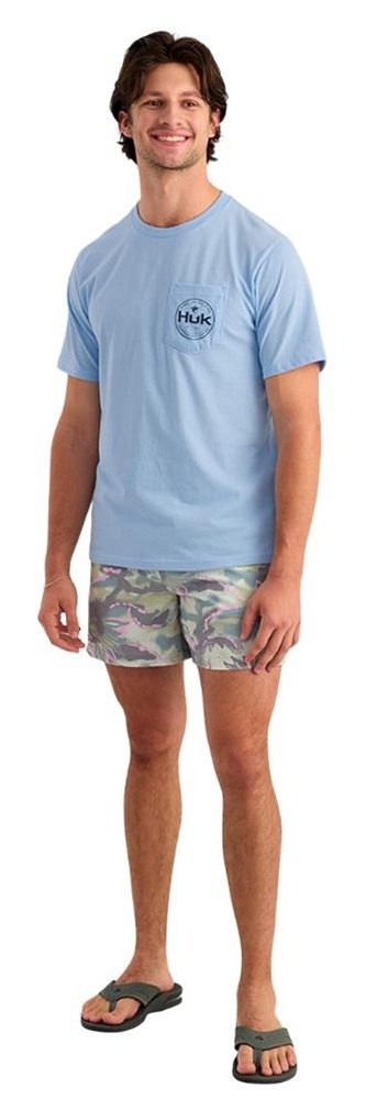 Marolina HUK Marlin Circle Short Sleeve Pocket Shirt Cerulean S view 4