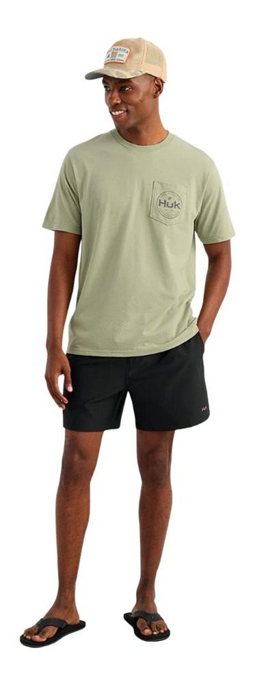 Marolina HUK Marlin Circle Short Sleeve Pocket Shirt Seagrass XL view 2