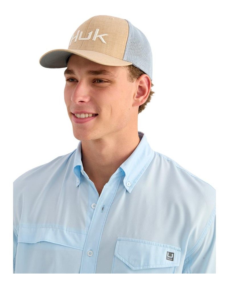 Marolina HUK Tide Point Short Sleeve Button Down Shirt Coastal Drift L view 4