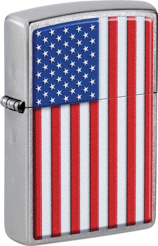 ZIPPO WINDPROOF LIGHTER PATRIOTIC STREET CHROME