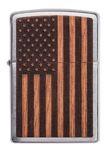 ZIPPO WINDPROOF LIGHTER WOODCHUCK AMERICAN FLAG