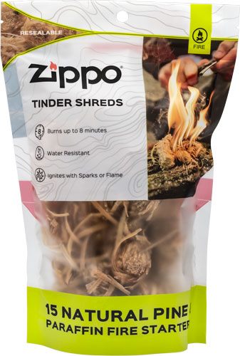 ZIPPO TINDER SHREDS 15 PIECE BAG