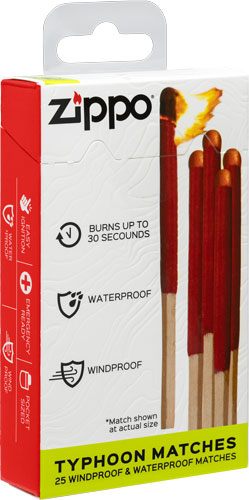 Zippo Typhoon Matches 25 Windproof Waterproof
