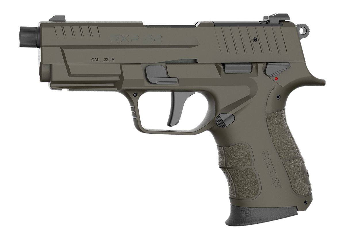 Retay USA RXP22OD10TH 22 LR 10+1 4in Black Threaded Barrel, OD Green Cerako