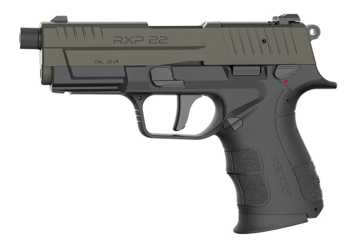 Retay USA RXP22BLKODSL13TH 22 LR 13+1 4in Threaded Barrel, OD Green Cerakot