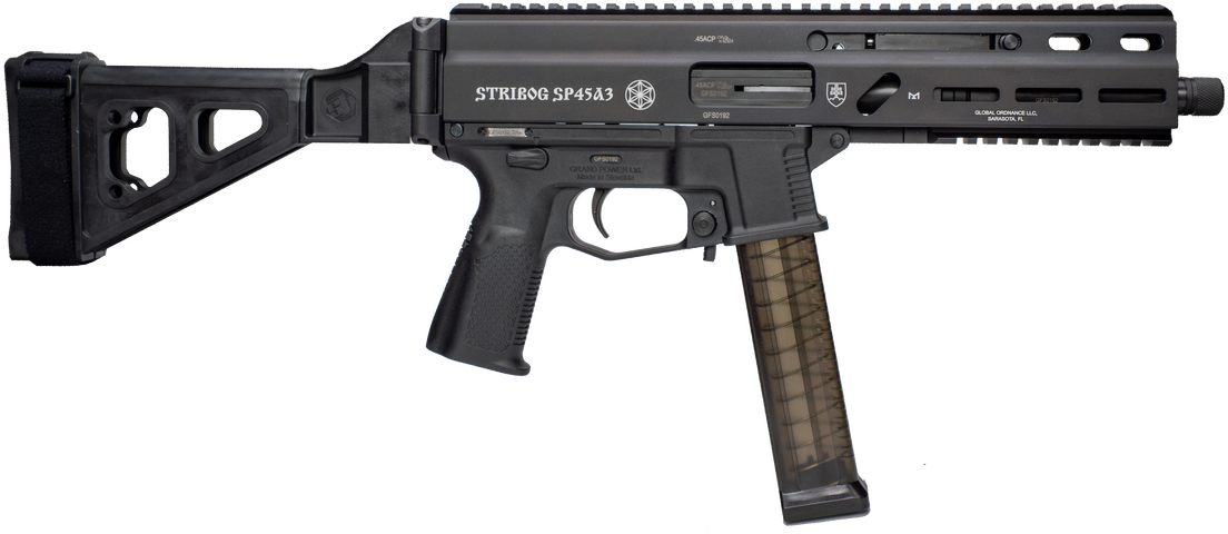 Global Ordnance Grand Power 197892004824 SP45A3 Stribog 45 ACP 20+1 8in Bla view 2
