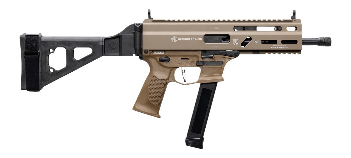 Grand Power Stribog SP9A3G 9MM Pistol 8in Barrel Threaded RLR Delayed GLOCK