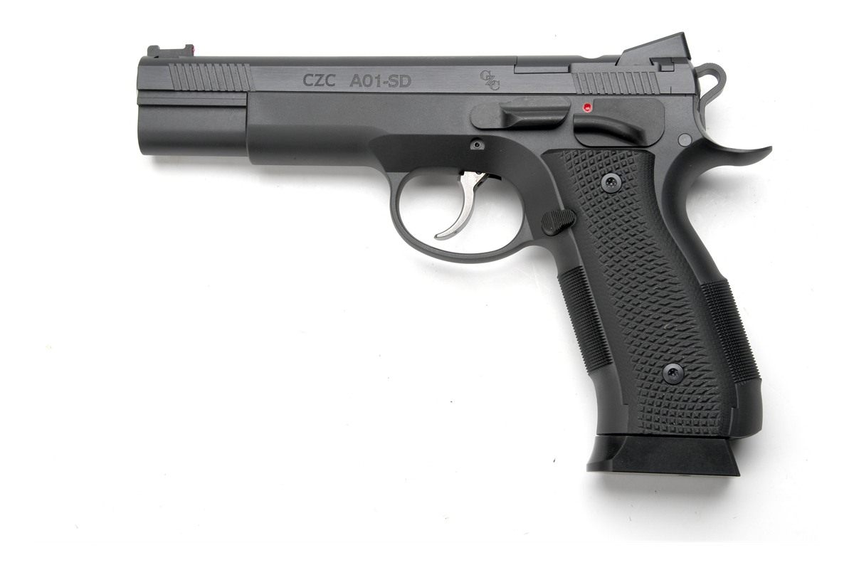 CZ Custom Shop 96333 A01-SD 9mm Luger 19+1 5in Match Grade Bull Barrel, Bla