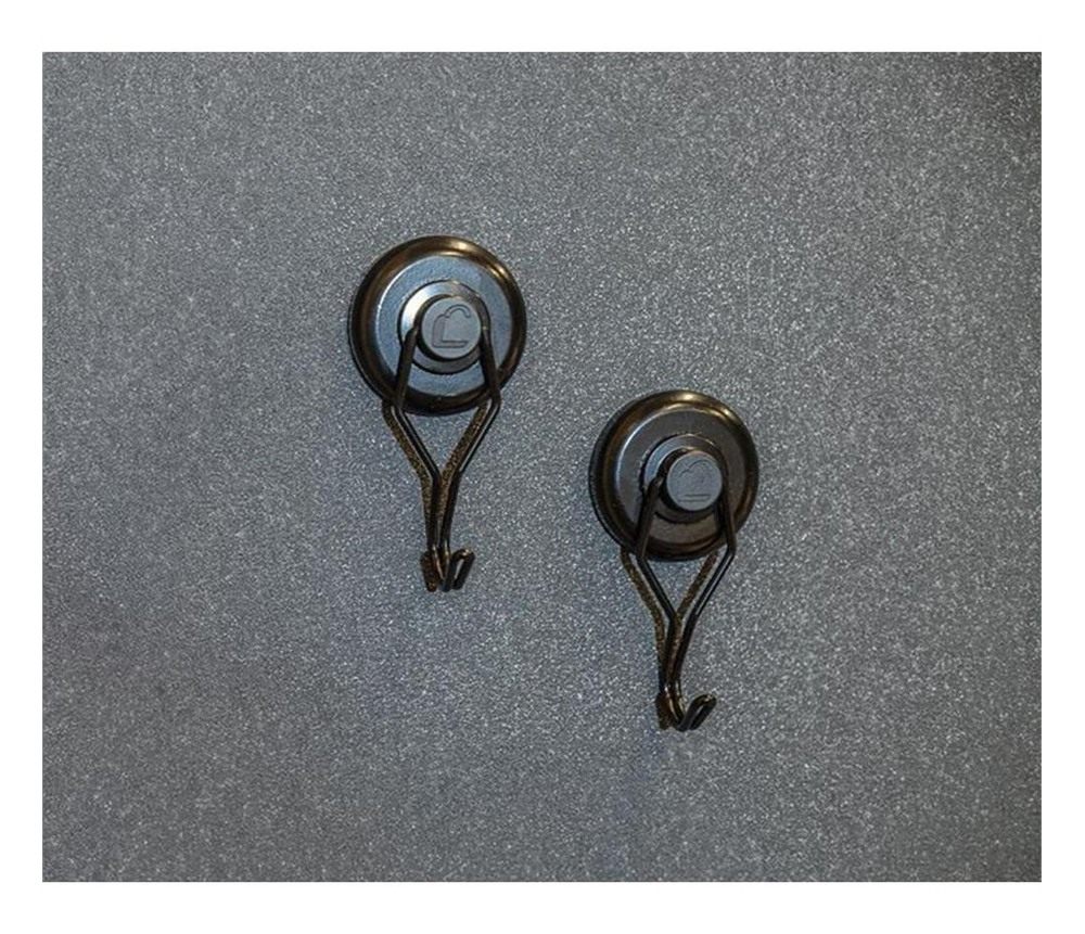 Lockdown 1215354 Magnetic Hook Black Steel Holds 20 lbs 2 Pack view 2