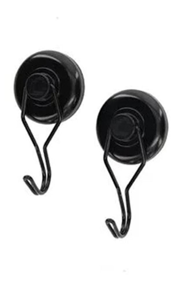 Lockdown 1215354 Magnetic Hook Black Steel Holds 20 lbs 2 Pack view 4