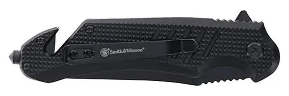 Smith Wesson Extreme Ops Folding Knife 3-1/2in Clip Point Blade Black with