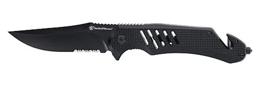 Smith Wesson Extreme Ops Folding Knife 3-1/2in Clip Point Blade Black with view 2