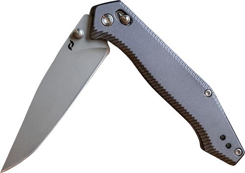 Schrade 1215384 3.40in Folding Drop Point Plain Stainless Steel Blade, Blac view 2