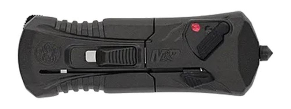 Smith Wesson M P Compact OTF Folding Knife 1-9/10in Spear Point Blade Grey view 2