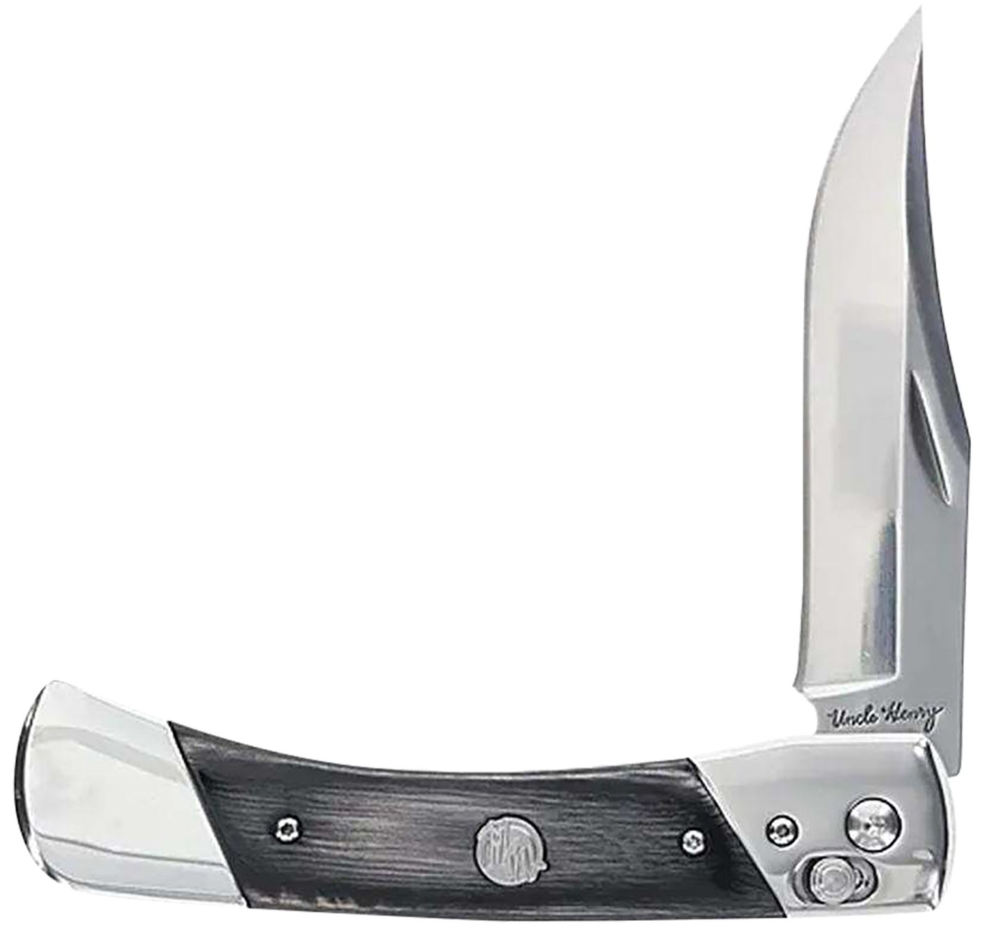 Uncle Henry 1222013 Bear Paw 3.80in Folding Plain 7 Cr17 MoV SS Blade, Blac