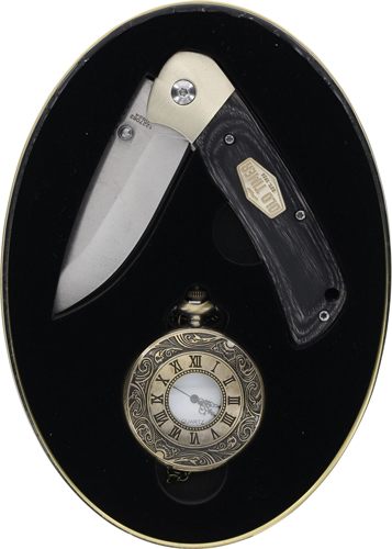 Old Timer Knife/Pocket Watch Combo Gift TIN Promo Q4 25' view 2