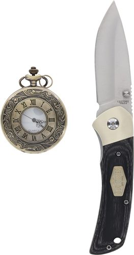 Old Timer Knife/Pocket Watch Combo Gift TIN Promo Q4 25' view 3