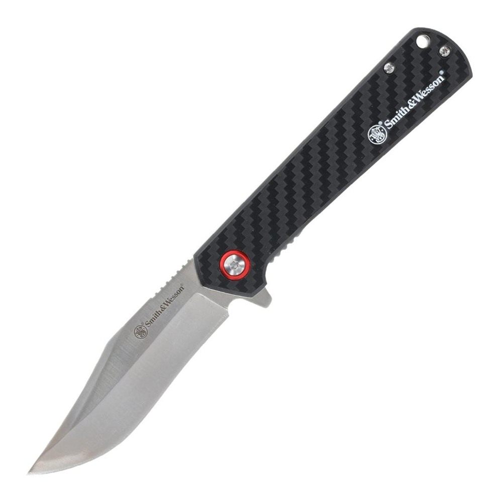 Smith Wesson Folding Knife and Wallet Combo 3/10in Clip Point Blade Black view 2