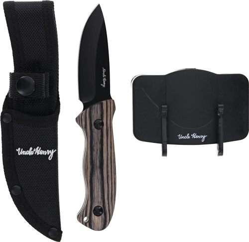Uncle Henry Fixed Blade Knife 3in Drop Point Pakkawood with Headlamp view 6