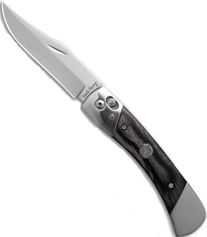Uncle Henry PLB7 Bear PAW Pivot Lock Knife 3.8in Blade Wood Laminate Handle