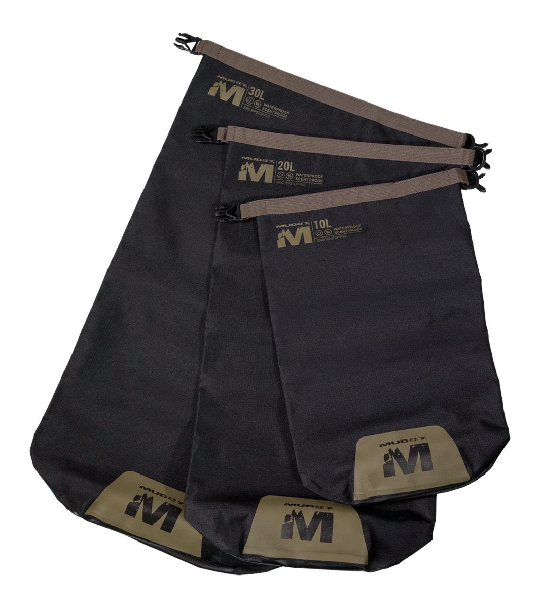 Gsm Outdoors Muddy Mud-wdb-set-blk Wtrproof Dry Bag