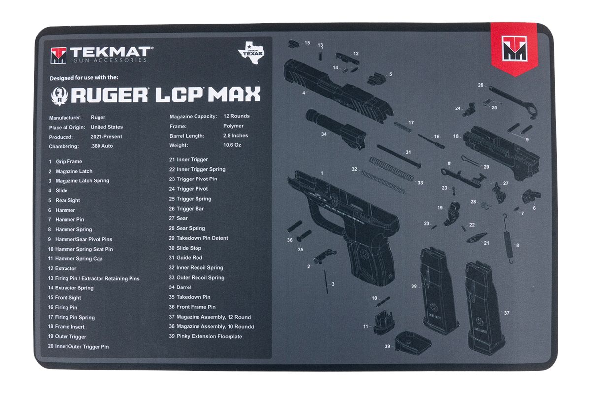 TekMat TEK-R17-RUGER-LCPMAX 17X11 MAX