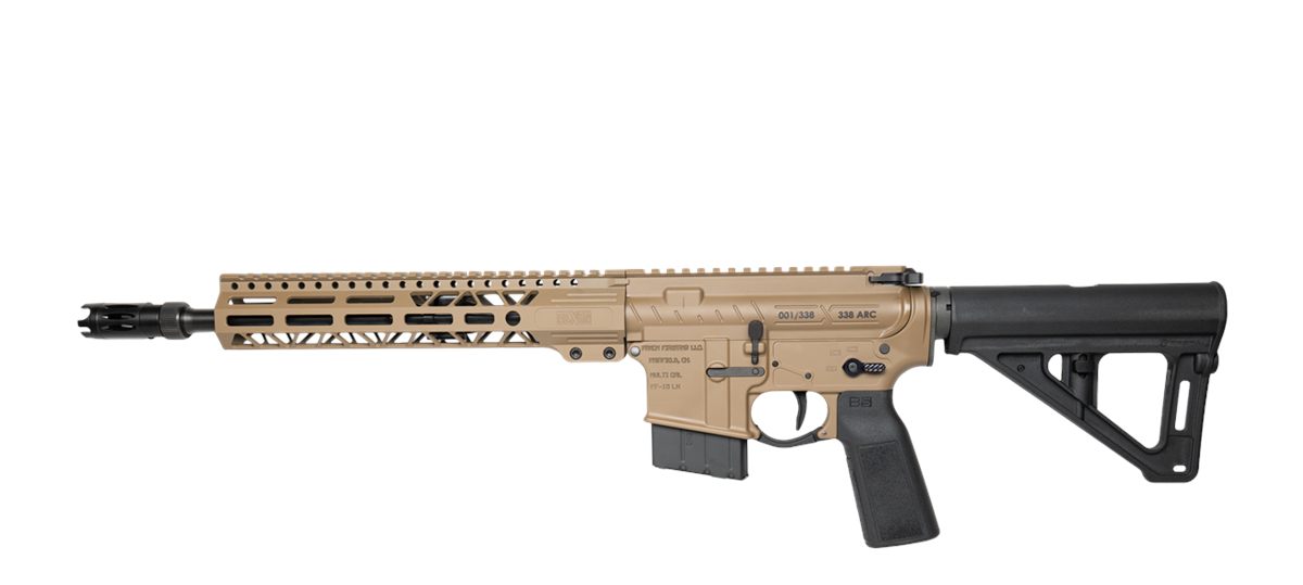 Faxon Firearms 338ARC Pistol 12.5in FDE, B5 Systems Magpul Brace