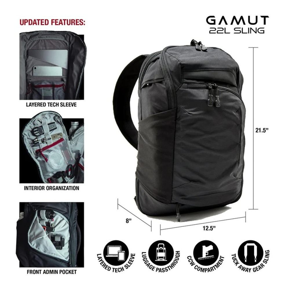 Fechheimer Vertx Gamut 22L Sling Bag Grey view 2