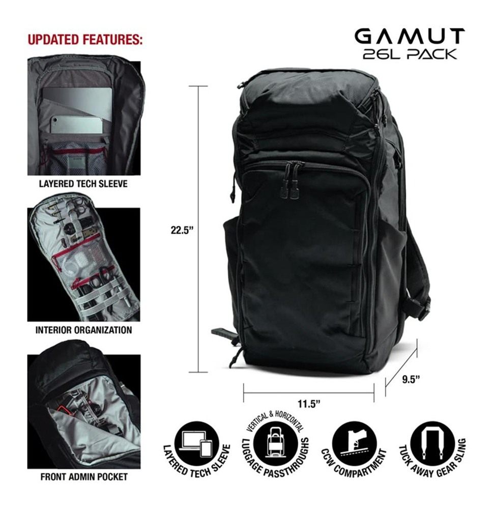 Fechheimer Vertx Gamut 26L Backpack Grey