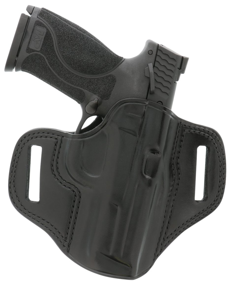 Galco International CM224B Combat Master OWB Black Leather Belt Slide Compa