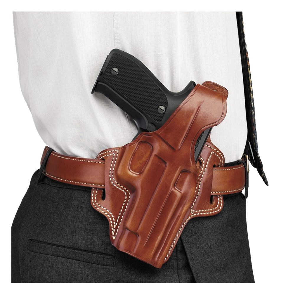 Galco International FL118 Fletch OWB Tan Leather Belt Slide Fits Ruger SP10