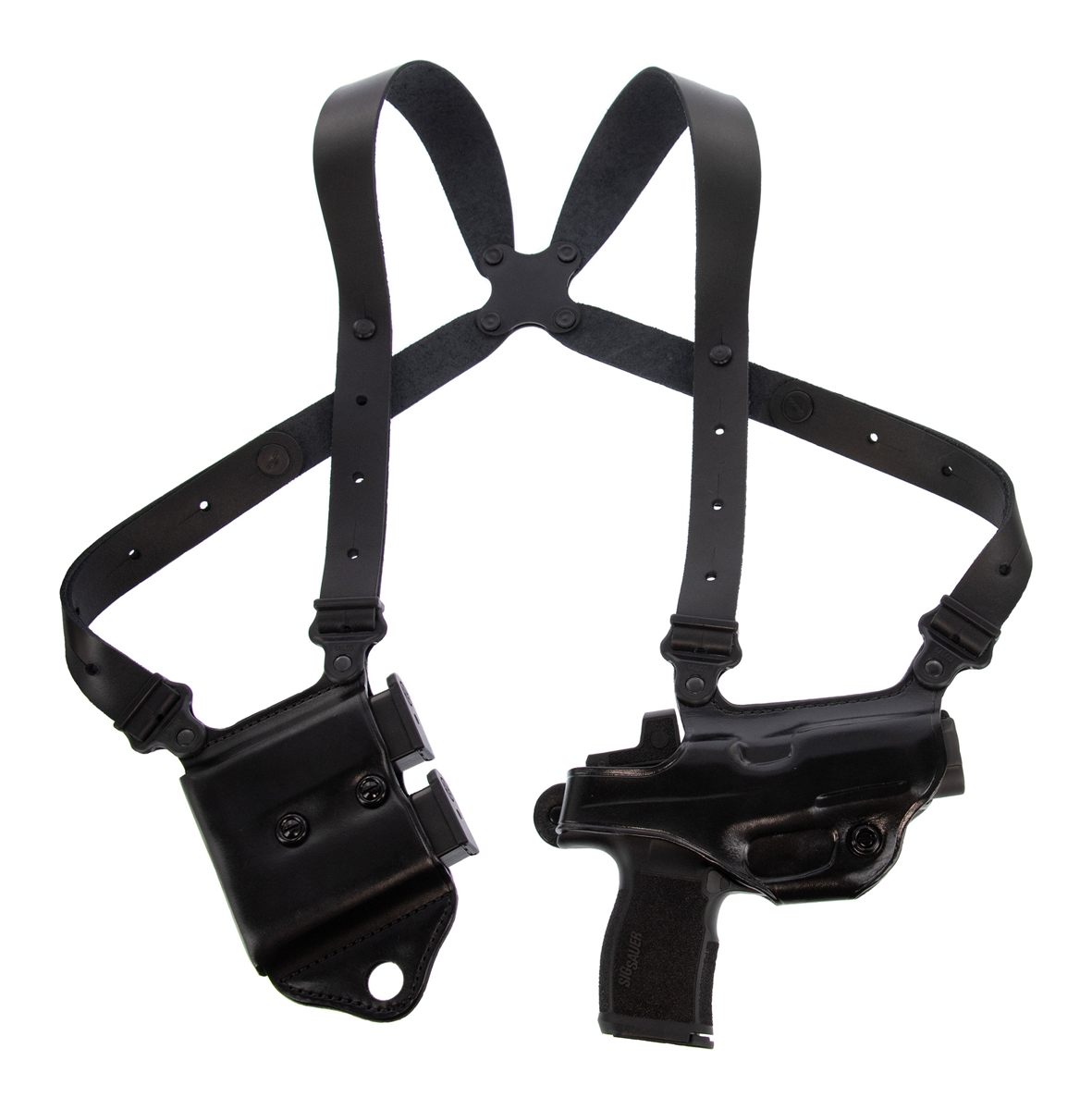 Galco International MCII224B Miami Classic II Shoulder System Size Fits Che