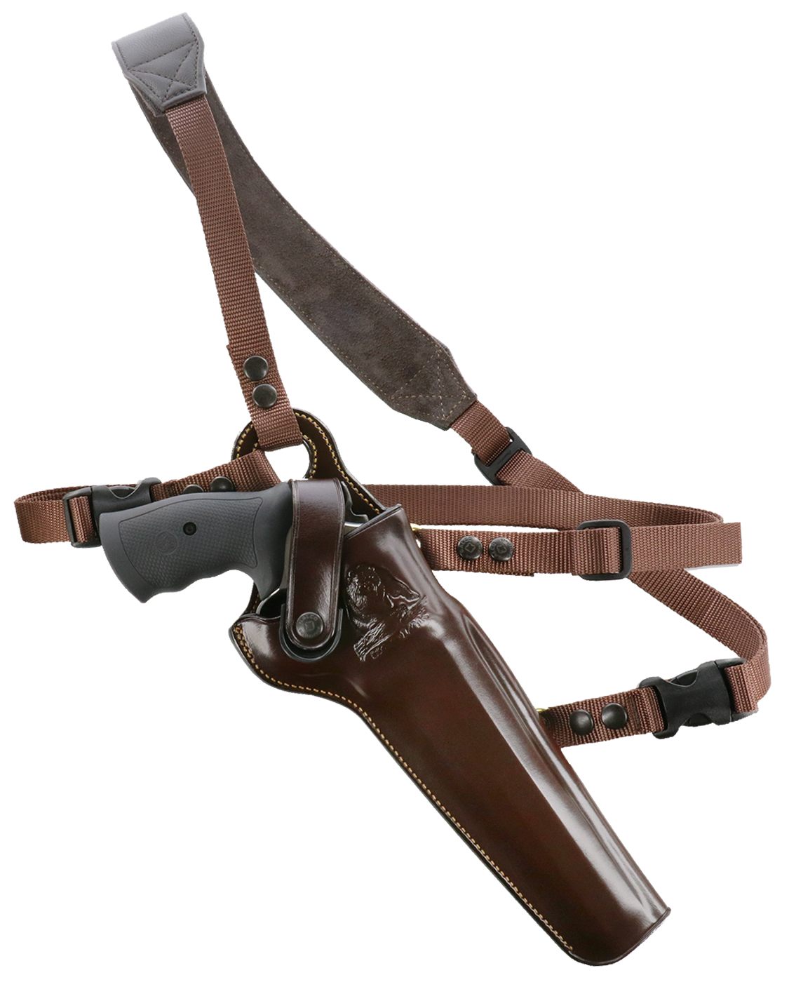 Galco International KK172H Kodiak Chest Holster Havana Brown Leather Sholde