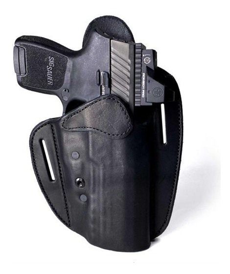 URBAN CARRY LOCKLEATHER RMR OWB HOLSTER 205 SIZE (RMR CUT) BLACK-RH