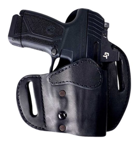URBAN CARRY LOCKLEATHER RMR OWB HOLSTER 205 SIZE (RMR CUT) BLACK-RH view 2