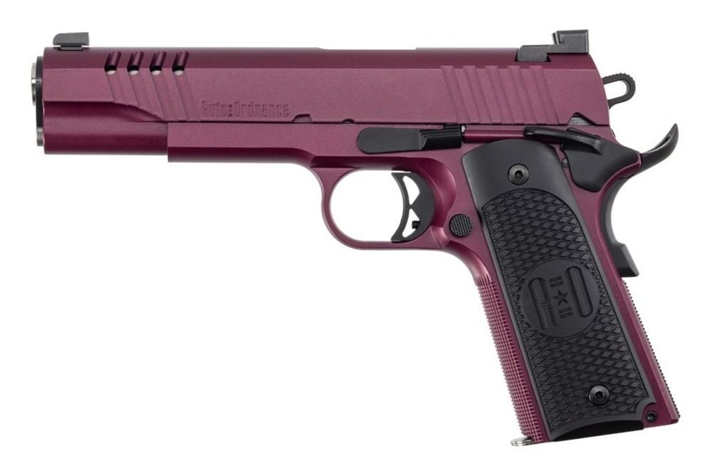 Auto Ordnance 1911TCAC9 1911 45 ACP 7+1 5in Stainless Steel Barrel, Serrate view 3