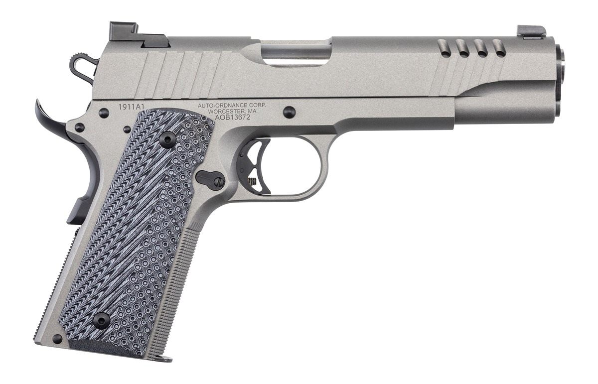 Kahr Arms Auto-Ordnance 1911TCAC6 1911 A1 45 ACP 7+1 5in Savage Silver Cera