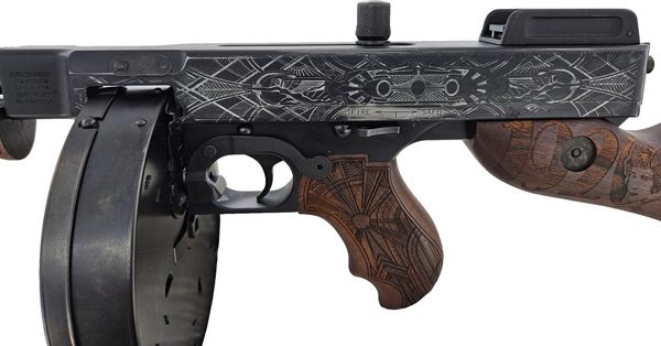 Thompson 1927A1 Roaring 20's Carbine .45 Auto 20rd Stick 50rd Drum Magazine view 5