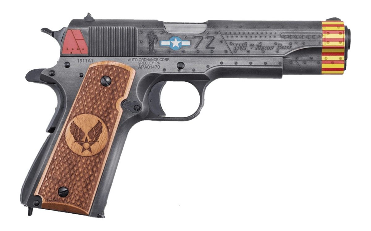 Kahr Arms|Auto Ordnance Auto-Ordnance 1911BKOC18 1911 Red Tails Full Size 4 view 2