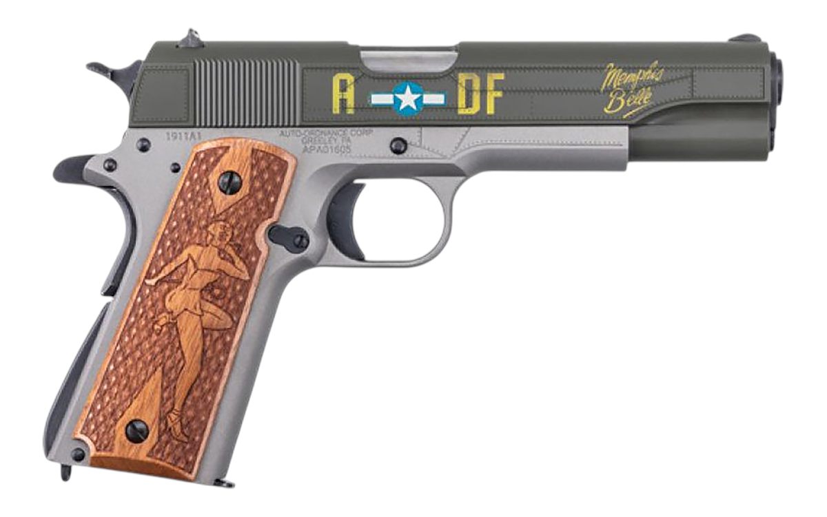 Auto Ordnance Thompson 1911BKOC19 1911 Memphis Belle Full Size 45 ACP 7+1 5