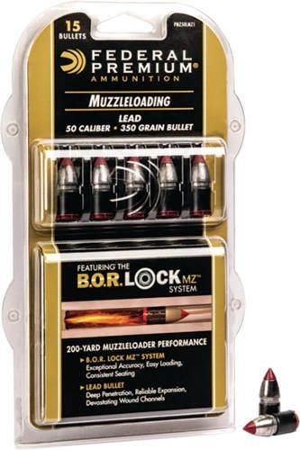 Federal Cartridge Lead Tipped Muzzleloader Bullet .50 350gr 15/ct