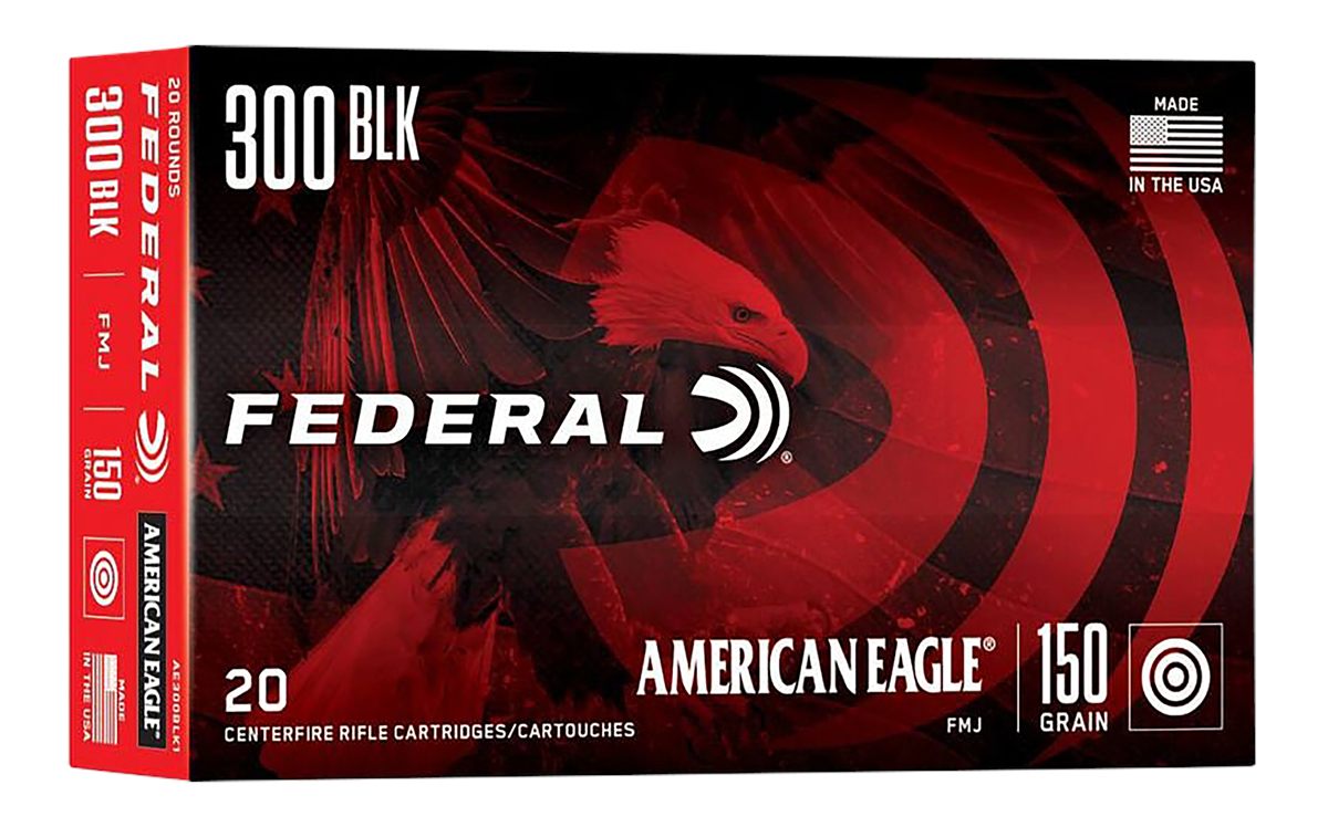 Federal AE300BLK1 American Eagle Rifle 300 Blackout 150gr Full Metal Jacket