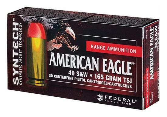 Federal AE40SJ1 American Eagle Syntech Range 40S W 165gr Total Jacket Flat view 2
