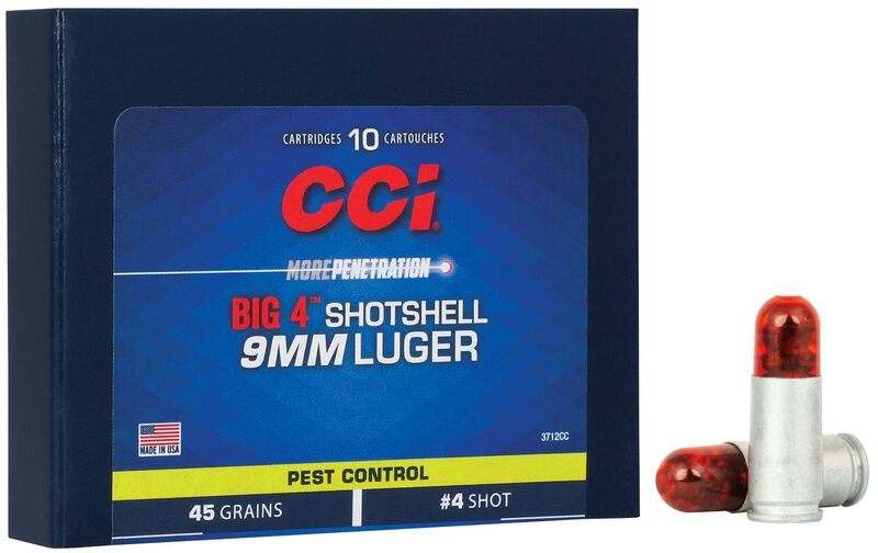 CCI Ammunition Big 4 Handgun Shotshell 9mm Luger 4 1000 fps 10/ct view 2
