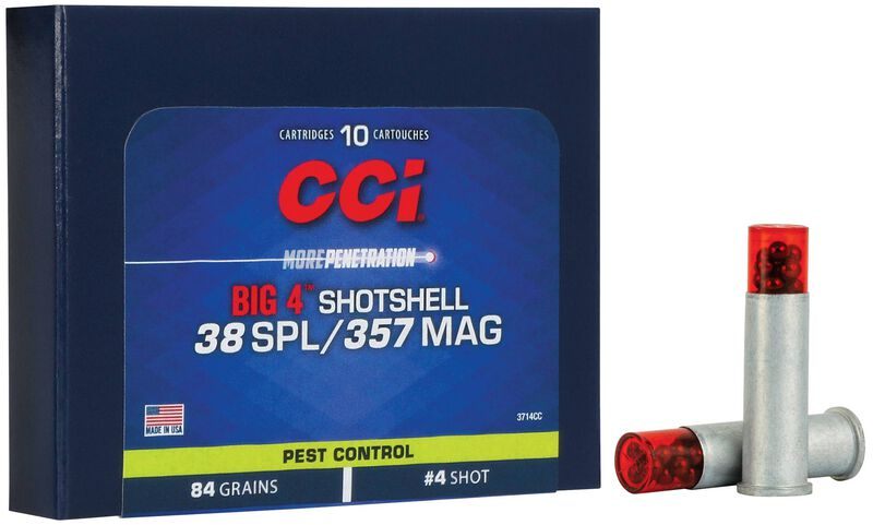 CCI Big 4 Handgun Shotshell Ammunition .38 spl/.357 mag 4 1000 fps 10/ct view 2