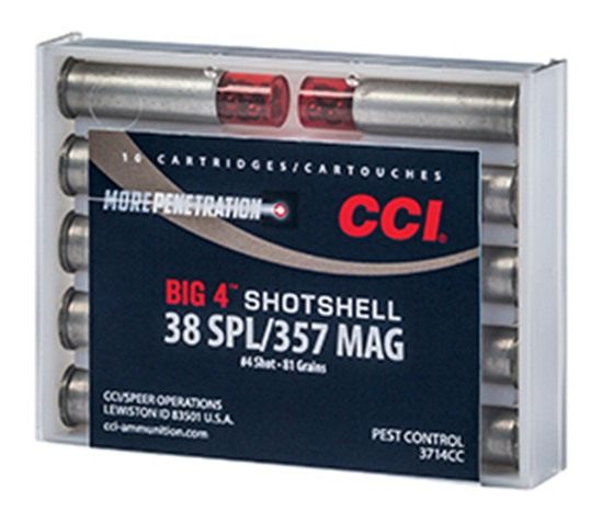 CCI Big 4 Handgun Shotshell Ammunition .38 spl/.357 mag 4 1000 fps 10/ct view 3