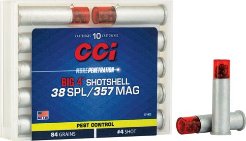 CCI Big 4 Handgun Shotshell Ammunition .38 spl/.357 mag 4 1000 fps 10/ct view 4