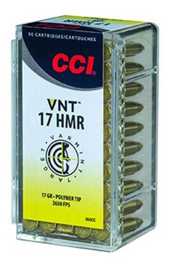 CCI 959CC VNT Rimfire 17HMR 17gr Varmint Tipped 50 Per Box/40 Case view 2